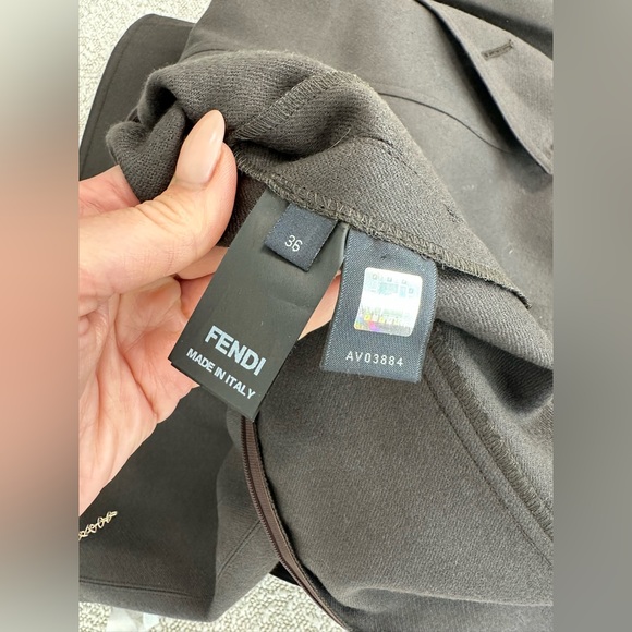 Stunning Vintage Fendi Dress, Olive Green - Picture 9 of 9